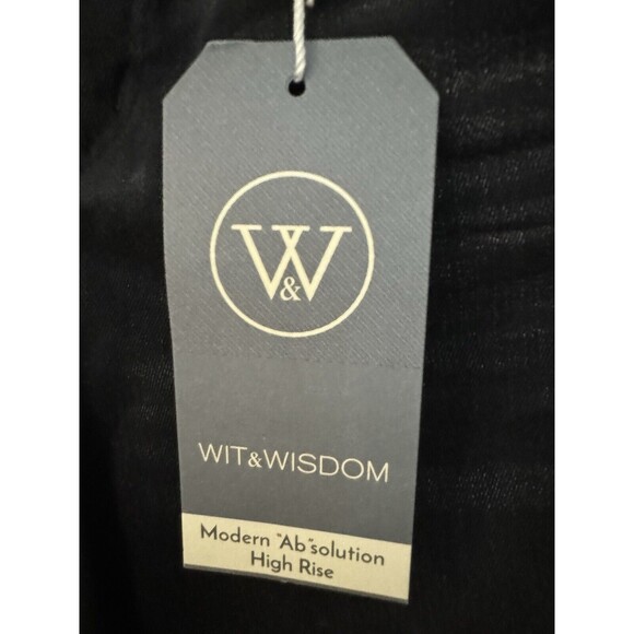 Wit & Wisdom 'Ab’solution Jeans Size 6 Petite Dark Wash Black New Distressed - Picture 7 of 10